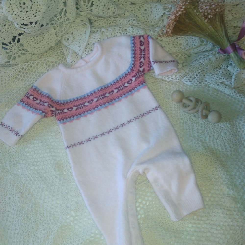 Charming Pink and White Kids Footie